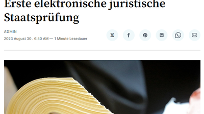 Beitrag: Erste elektronische juristische Staatsprüfung